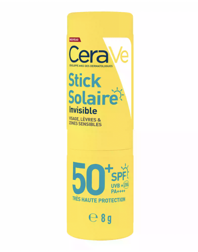 CERAVE Suncare Stick Solaire Invisible SPF50+ Haute Protection - 8g